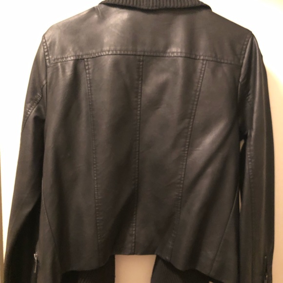 CI SONO black vegan leather jacket, Size L - Picture 2 of 6